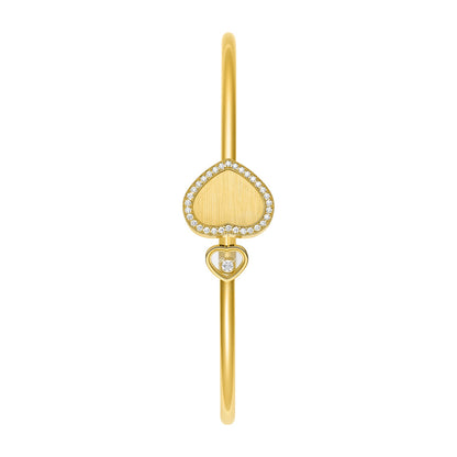 Chopard Happy Hearts bangle in 18k ethical yellow gold view 2