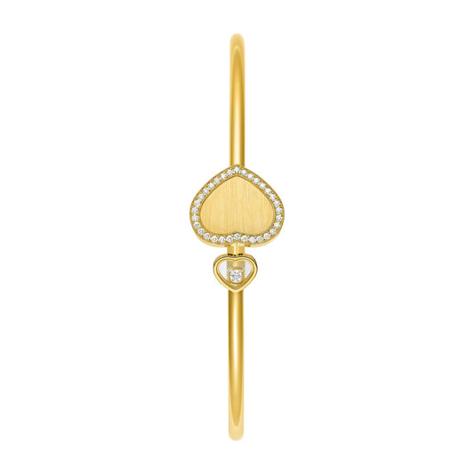 Chopard Happy Hearts bangle in 18k ethical yellow gold view 2