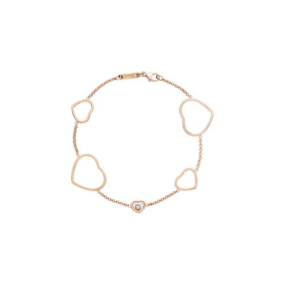 Chopard Happy Hearts bracelet in 18k ethical rose gold with moving diamonds