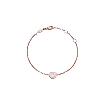 Chopard Happy Hearts bracelet in 18k ethical rose gold with mother of pearl