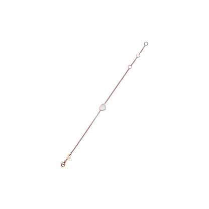 Chopard Happy Hearts bracelet in 18k ethical rose gold with mother of pearl view 2