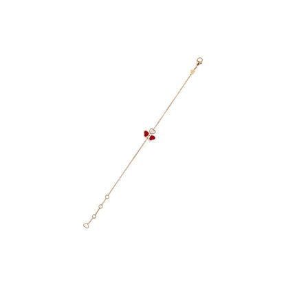 Chopard Happy Hearts bracelet in 18k ethical rose gold with moving diamonds view 3