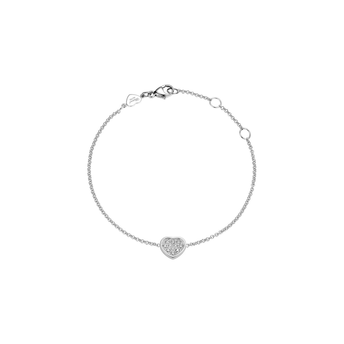 Chopard Happy Hearts bracelet in 18k ethical white gold with diamonds