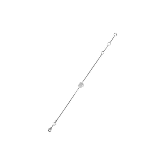 Chopard Happy Hearts bracelet in 18k ethical white gold with diamonds view 2