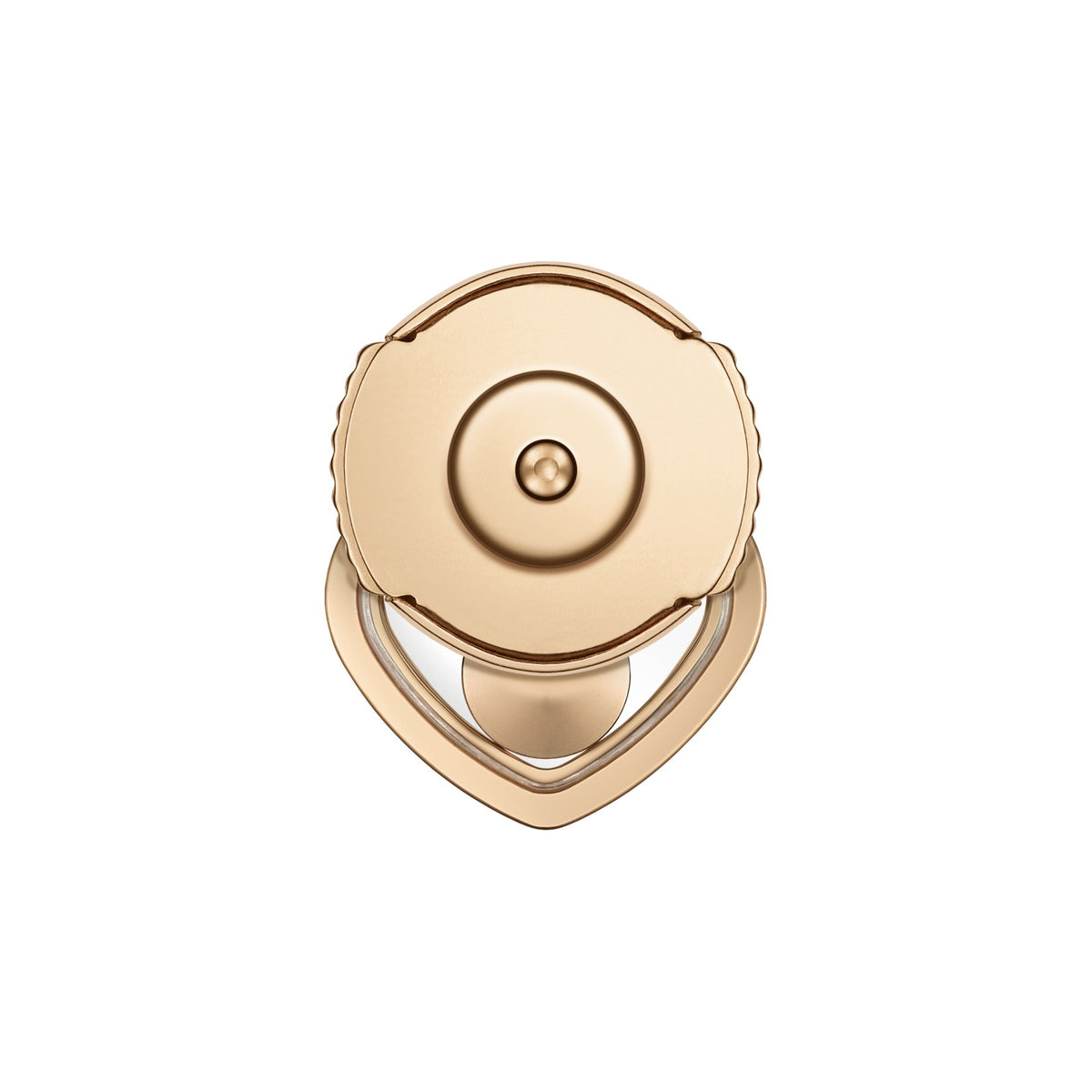 Chopard Happy Hearts earring in 18k ethical rose gold with moving diamonds view 4