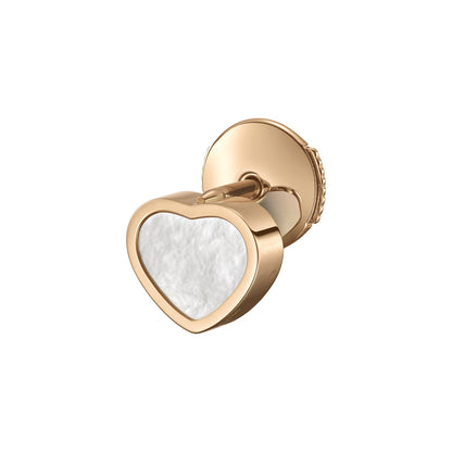 Chopard Happy Hearts earring in 18k ethical rose gold with mother of pearl