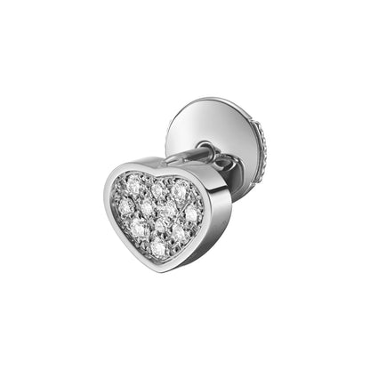 Chopard Happy Hearts earring in 18k ethical white gold with diamonds