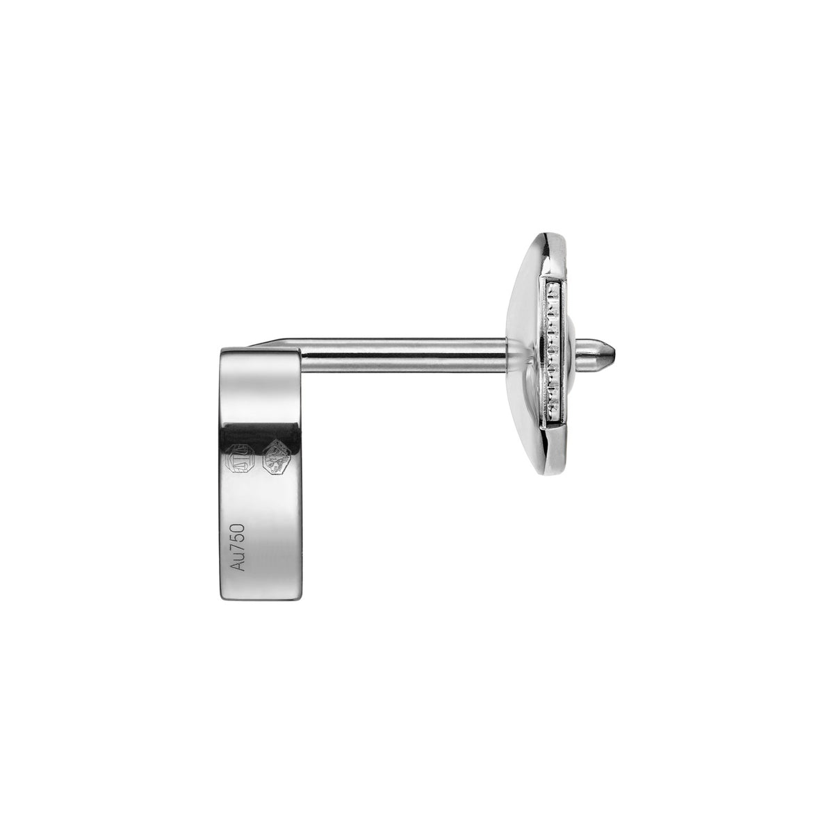 Chopard Happy Hearts earring in 18k ethical white gold with diamonds view 2