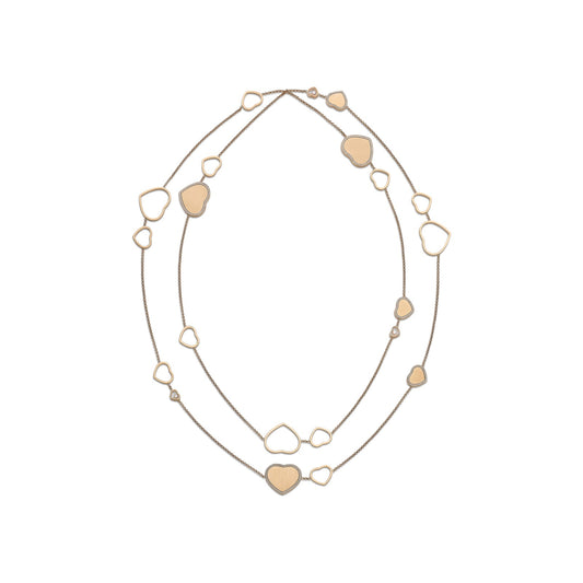 Chopard Happy Hearts necklace in 18k ethical rose gold view 2