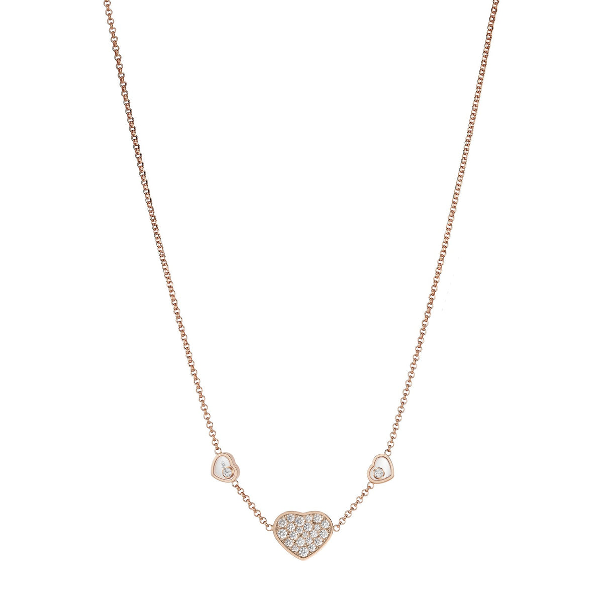 Chopard Happy Hearts necklace in 18k ethical rose gold