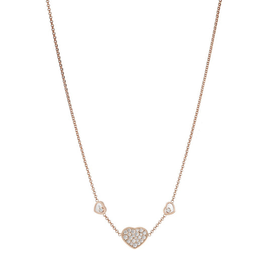 Chopard Happy Hearts necklace in 18k ethical rose gold