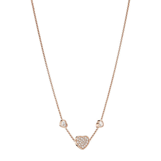 Chopard Happy Hearts necklace in 18k ethical rose gold view 2