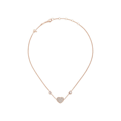 Chopard Happy Hearts necklace in 18k ethical rose gold view 3