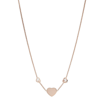 Chopard Happy Hearts necklace in 18k ethical rose gold view 4