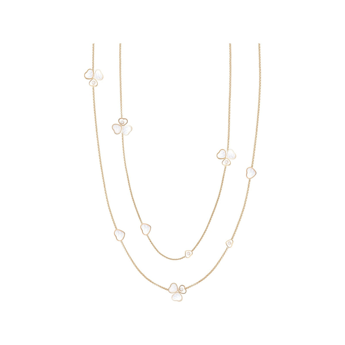Chopard Happy Hearts necklace in 18k ethical rose gold with mother of pearl