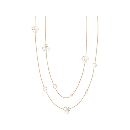 Chopard Happy Hearts necklace in 18k ethical rose gold with mother of pearl