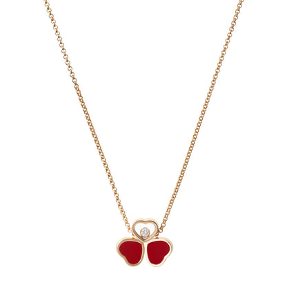 Chopard Happy Hearts necklace in 18k ethical rose gold with moving diamonds