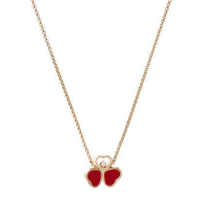 Chopard Happy Hearts necklace in 18k ethical rose gold with moving diamonds view 2