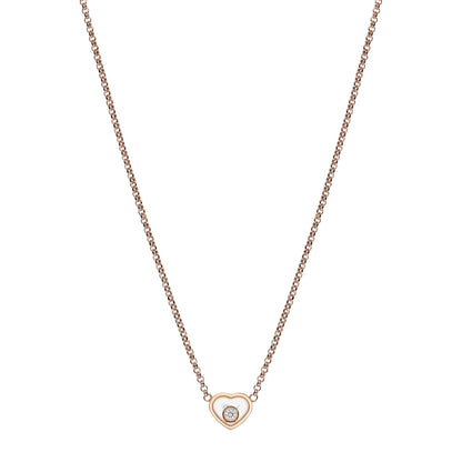 Chopard Happy Hearts necklace in 18k ethical rose gold with moving diamonds