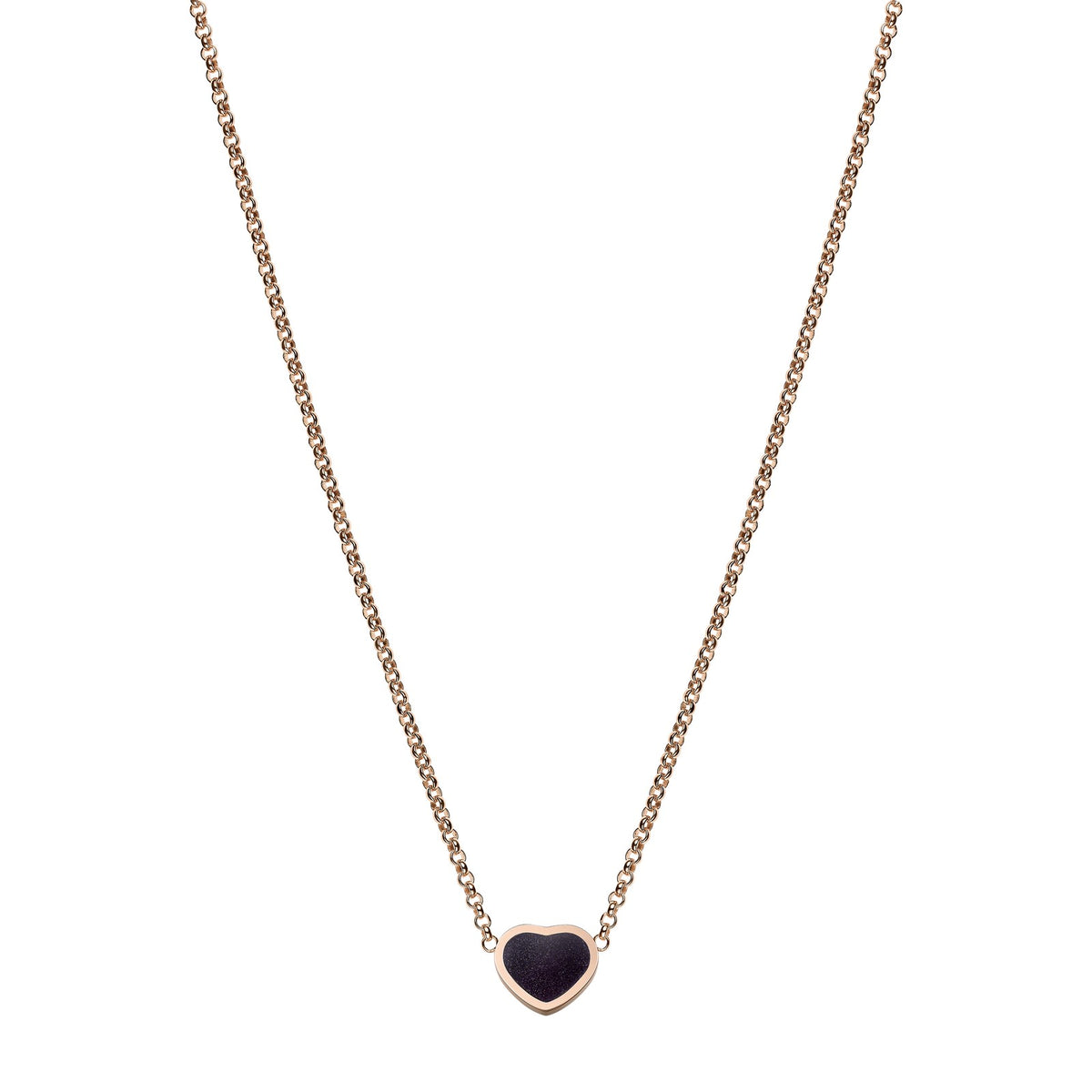 Chopard Happy Hearts necklace in 18k ethical rose gold with aventurine