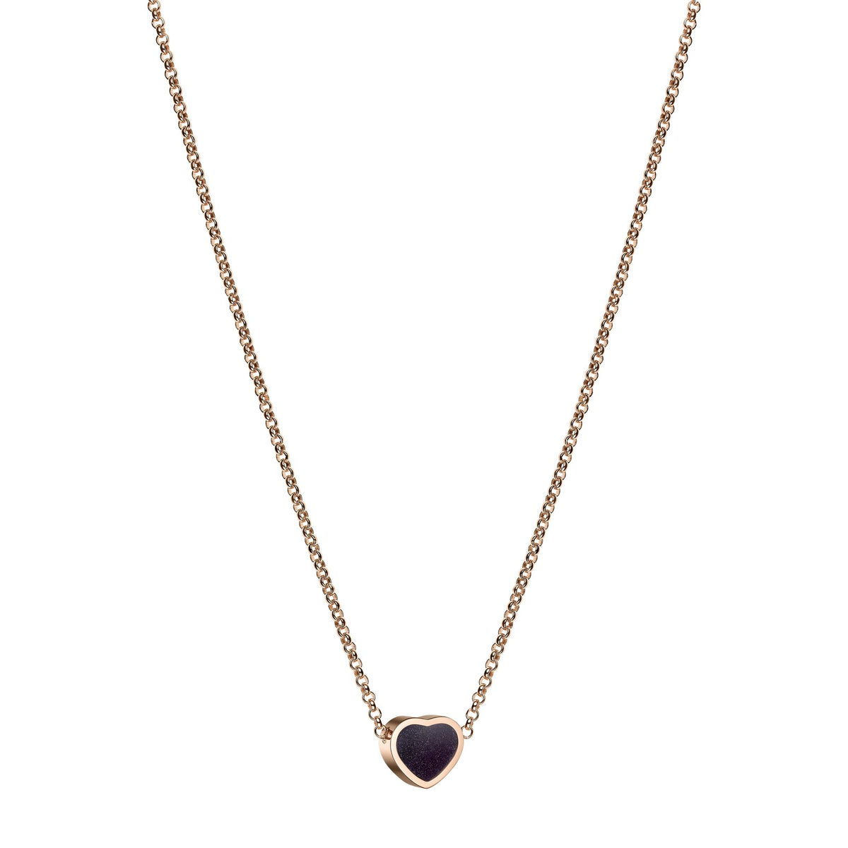Chopard Happy Hearts necklace in 18k ethical rose gold with aventurine view 2
