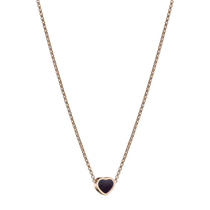 Chopard Happy Hearts necklace in 18k ethical rose gold with aventurine view 2