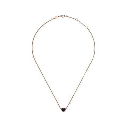Chopard Happy Hearts necklace in 18k ethical rose gold with aventurine view 3