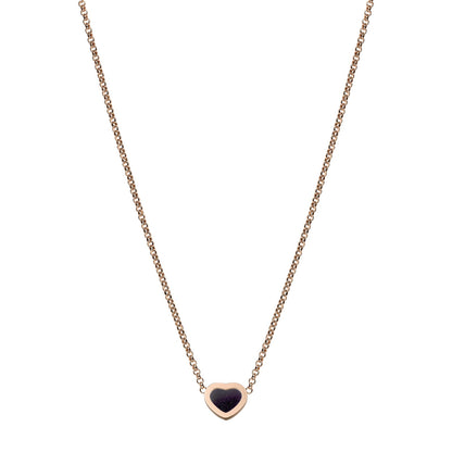 Chopard Happy Hearts necklace in 18k ethical rose gold with aventurine view 4