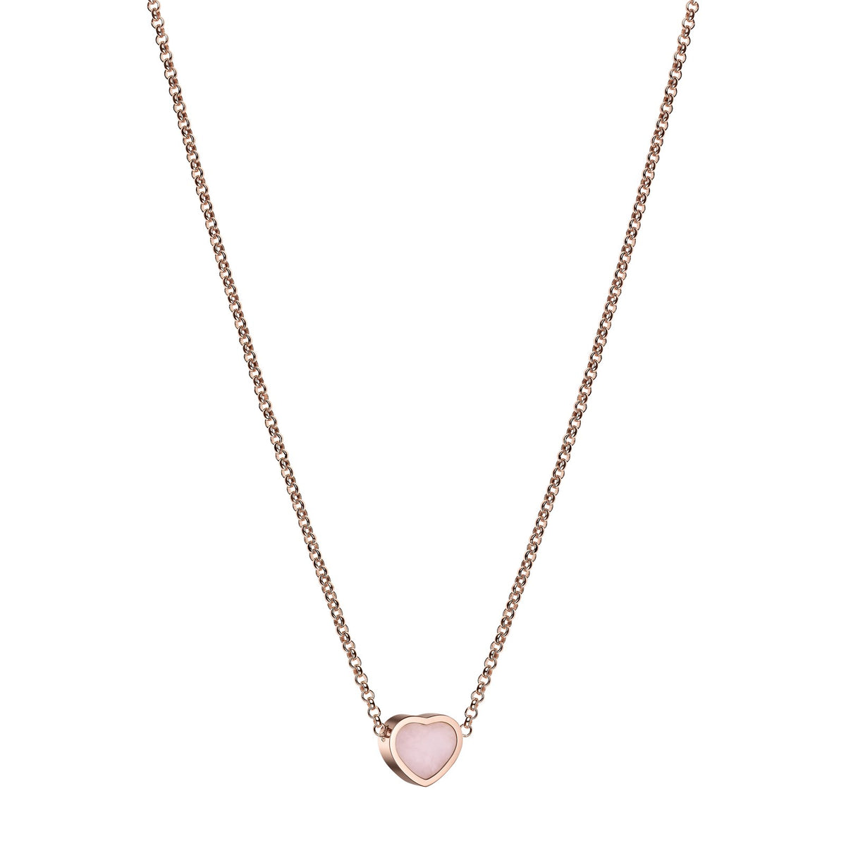 Chopard Happy Hearts necklace in 18k ethical rose gold with opals view 2