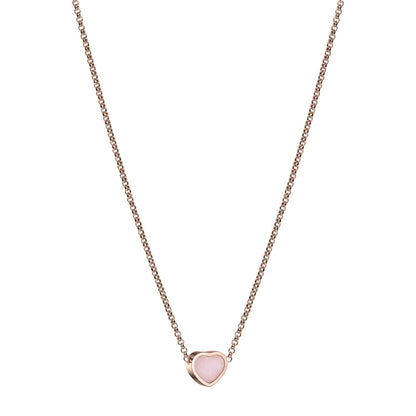 Chopard Happy Hearts necklace in 18k ethical rose gold with opals view 2