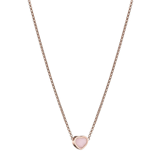 Chopard Happy Hearts necklace in 18k ethical rose gold with opals view 2
