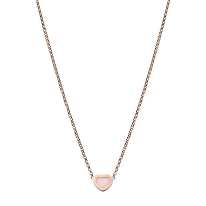 Chopard Happy Hearts necklace in 18k ethical rose gold with opals view 4