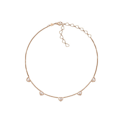 Chopard Happy Hearts necklace in 18k ethical rose gold with moving diamonds