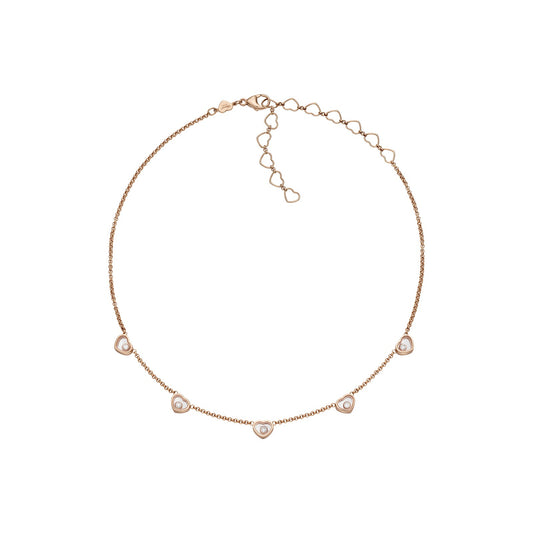 Chopard Happy Hearts necklace in 18k ethical rose gold with moving diamonds