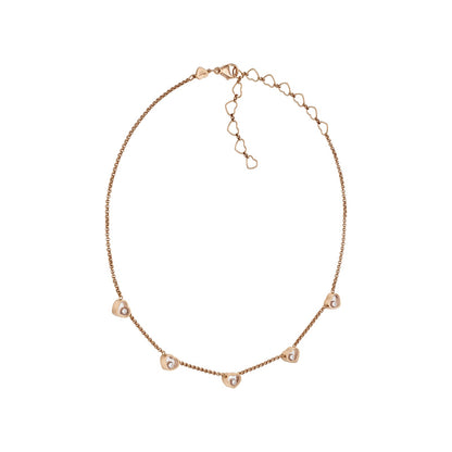Chopard Happy Hearts necklace in 18k ethical rose gold with moving diamonds view 2