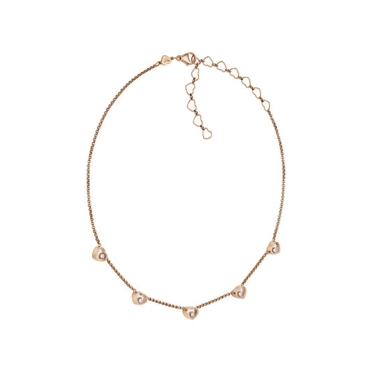 Chopard Happy Hearts necklace in 18k ethical rose gold with moving diamonds view 2