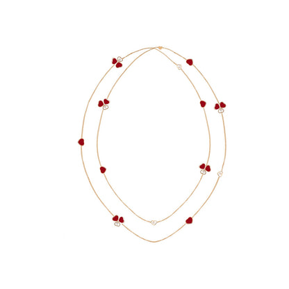 Chopard Happy Hearts necklace in 18k ethical rose gold view 2