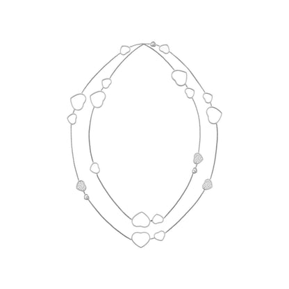 Chopard Happy Hearts necklace in 18k ethical white gold view 2