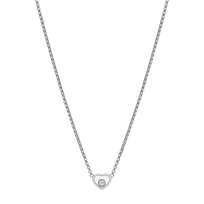 Chopard Happy Hearts necklace in 18k ethical white gold with moving diamonds
