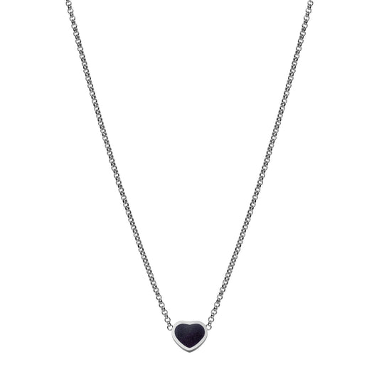 Chopard Happy Hearts necklace in 18k ethical white gold with aventurine