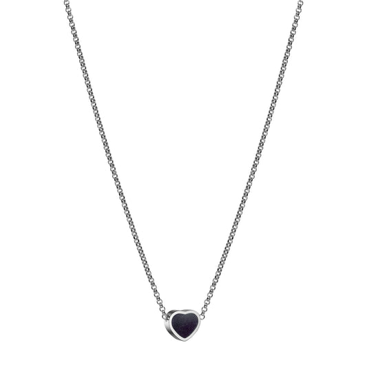 Chopard Happy Hearts necklace in 18k ethical white gold with aventurine, view 2