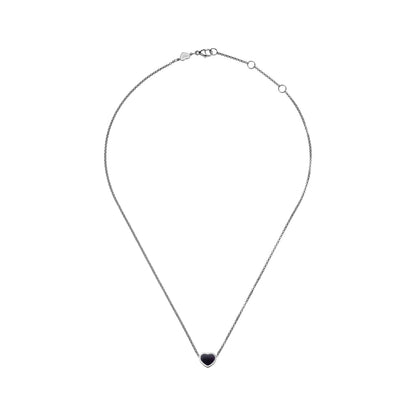 Chopard Happy Hearts necklace in 18k ethical white gold with aventurine, view 3