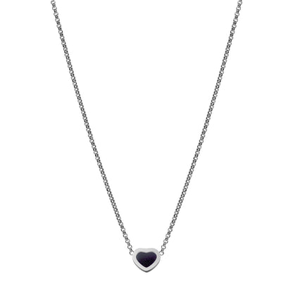 Chopard Happy Hearts necklace in 18k ethical white gold with aventurine, view 4