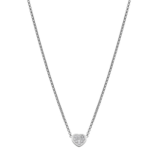 Chopard Happy Hearts necklace in 18k ethical white gold with diamonds