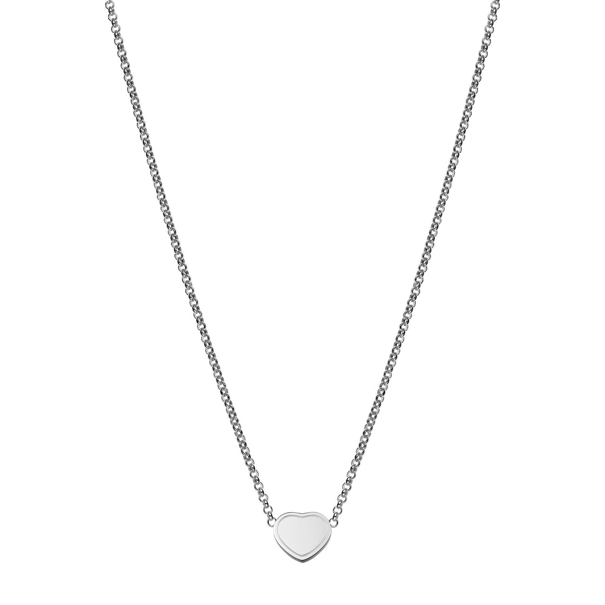 Chopard Happy Hearts necklace in 18k ethical white gold with diamonds view 3