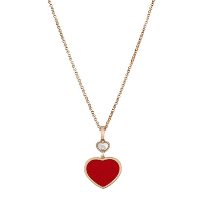 Chopard Happy Hearts pendant in 18k ethical rose gold with moving diamonds