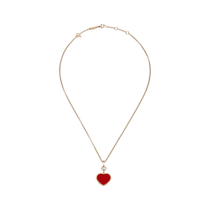 Chopard Happy Hearts pendant in 18k ethical rose gold with moving diamonds view 3