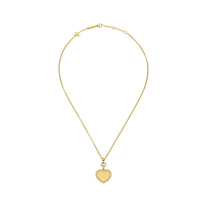 Chopard Happy Hearts pendant in 18k ethical yellow gold with moving diamonds, view 3