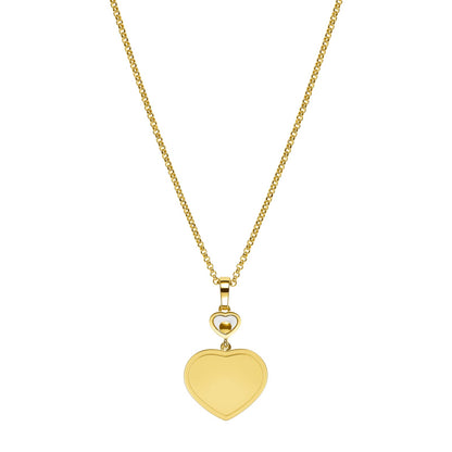 Chopard Happy Hearts pendant in 18k ethical yellow gold with moving diamonds, view 4