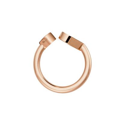 Chopard Happy Hearts ring in 18k ethical rose gold with mother of pearl, view 3